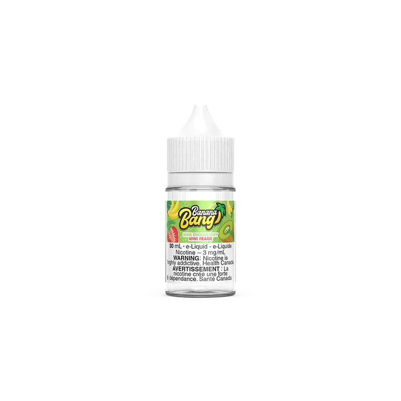 Banana Bang Kiwi Strawberry E-Liquid – Banana, kiwi, and strawberry E-Liquid, 30mL bottle with 3mg nicotine
