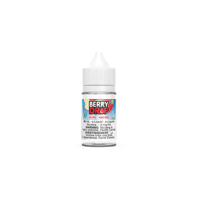Berry Drop Red Apple E-Liquid – Blue raspberry and red apple E-Liquid, 30mL bottle with 3mg nicotine