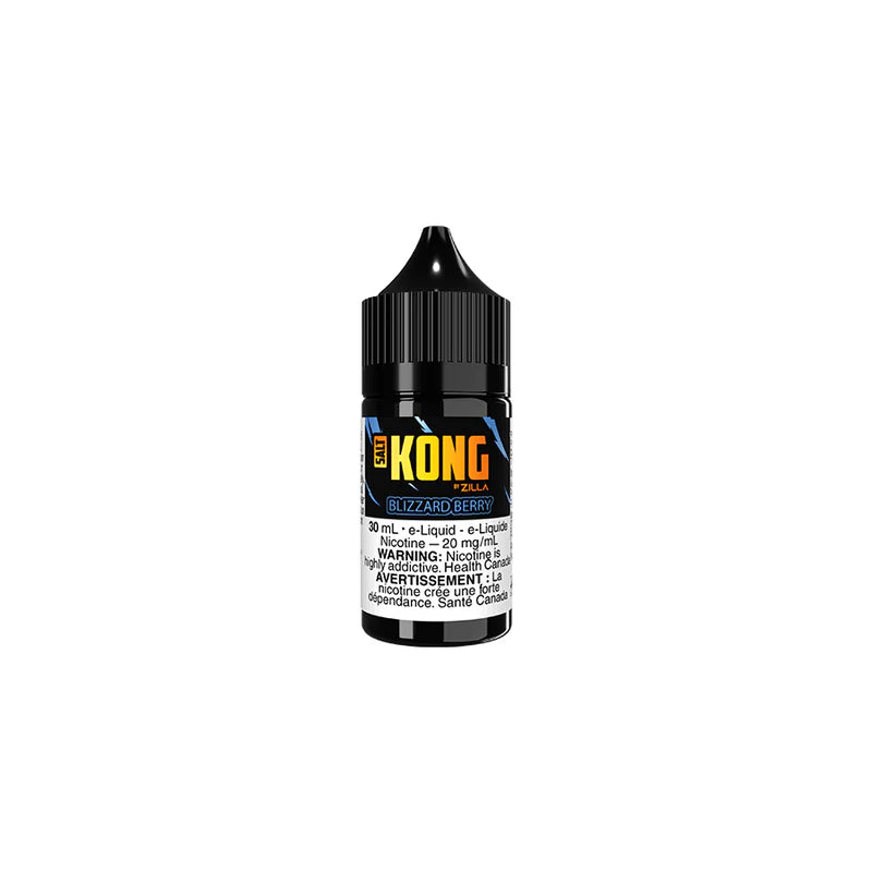Blizzard Berry by Kong Salt by Zilla – Blueberry, raspberry, and strawberry with a frosty finish, 30mL bottle with 20mg nicotine salt for refillable pod devices