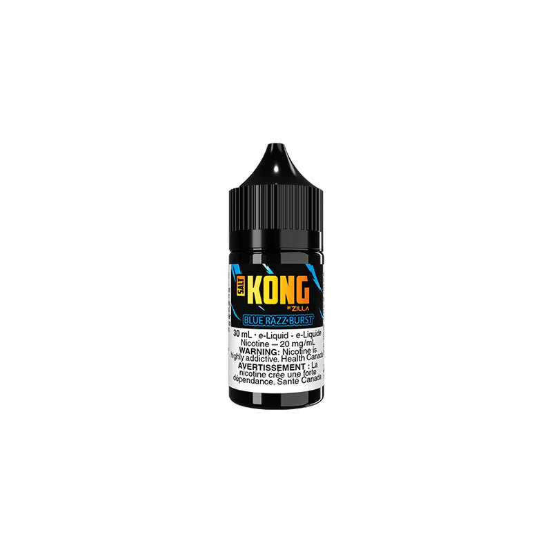 Blue Razz Burst by Kong Salt by Zilla – Sweet blue raspberry with a zesty citrus kick, 30mL bottle with 20mg nicotine salt for refillable pod devices