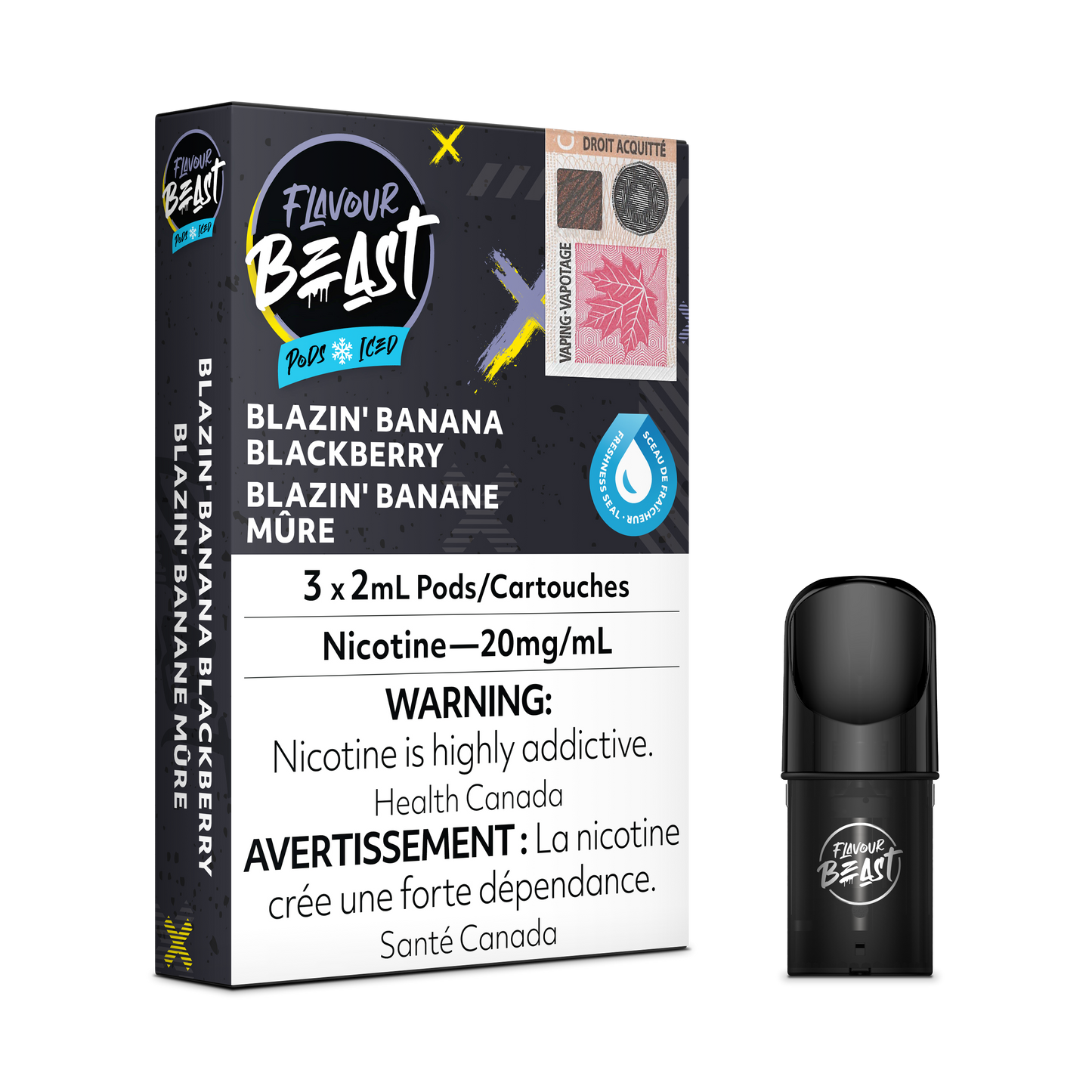 Blazin Banana Blackberry Iced by Flavour Beast Pods