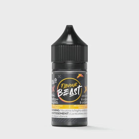 Flavour Beast E-Liquid – Mad Mango Peach, tropical mango mixed with juicy peach, 30mL bottle with 20mg/mL nicotine salt