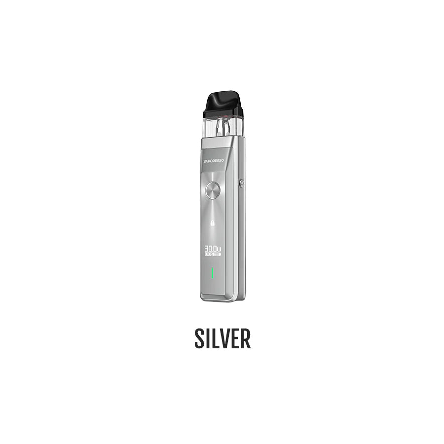VAPORESSO XROS PRO Pod Kit – Silver, high-performance refillable pod system with adjustable airflow, 1200mAh battery, USB-C charging, and 3 power modes
