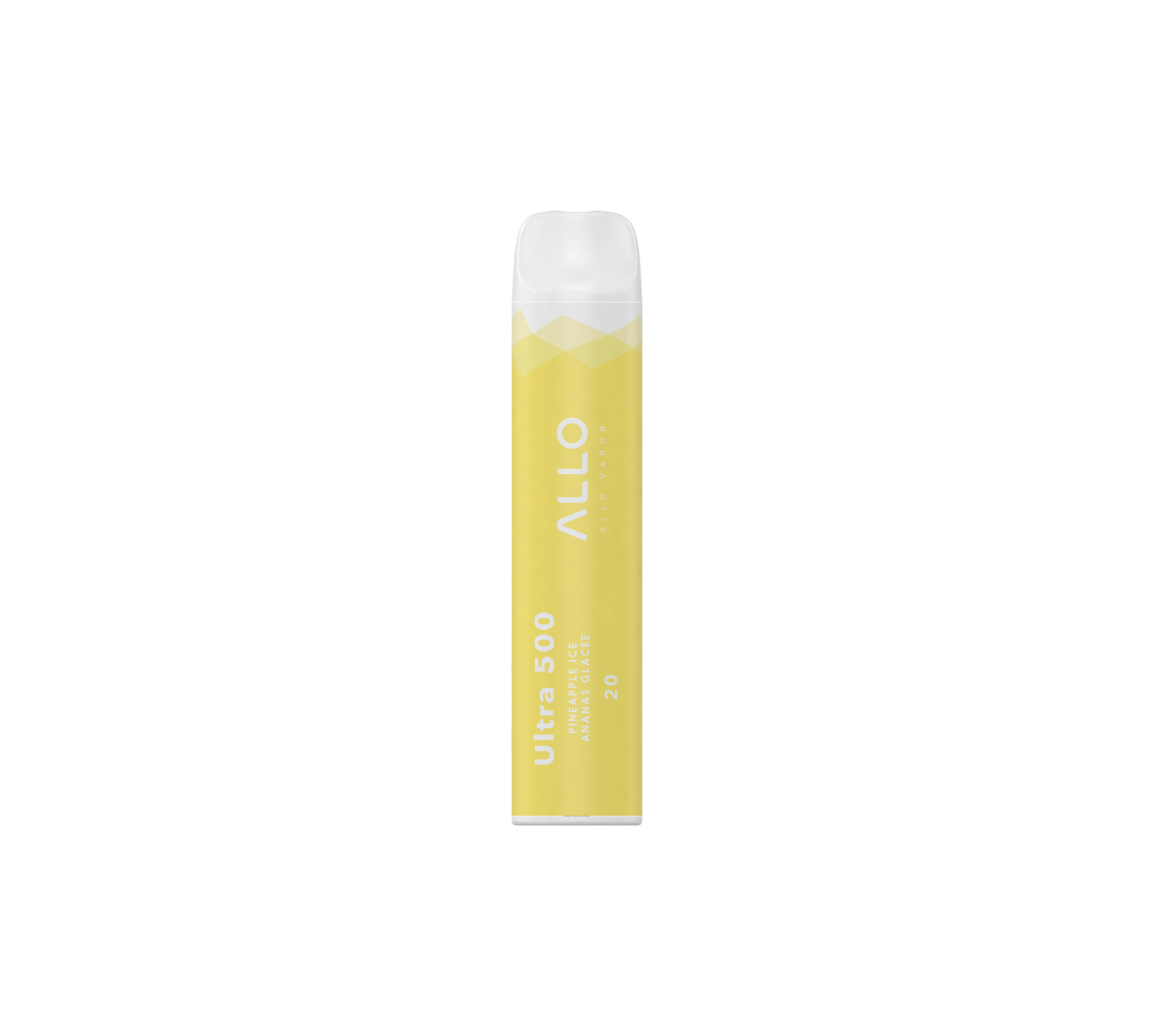 Allo 500 Disposable – Pineapple Ice, juicy pineapple flavour with a refreshing menthol twist, 20mg nicotine strength, up to 500 puffs