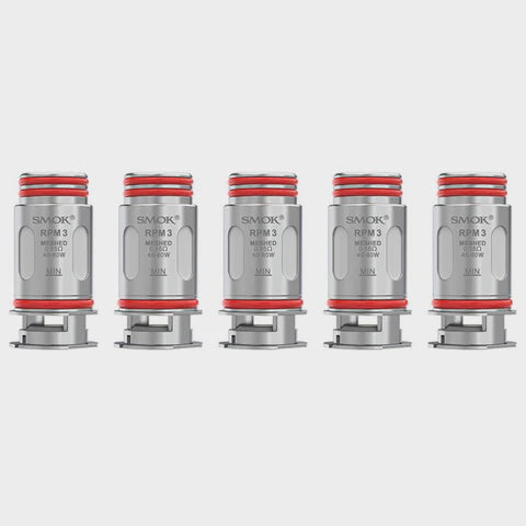 SMOK RPM 3 Replacement Coils – Mesh coils optimized for high-wattage vaping, delivering dense vapour and rich flavour, compatible with SMOK RPM 5 and compatible devices
