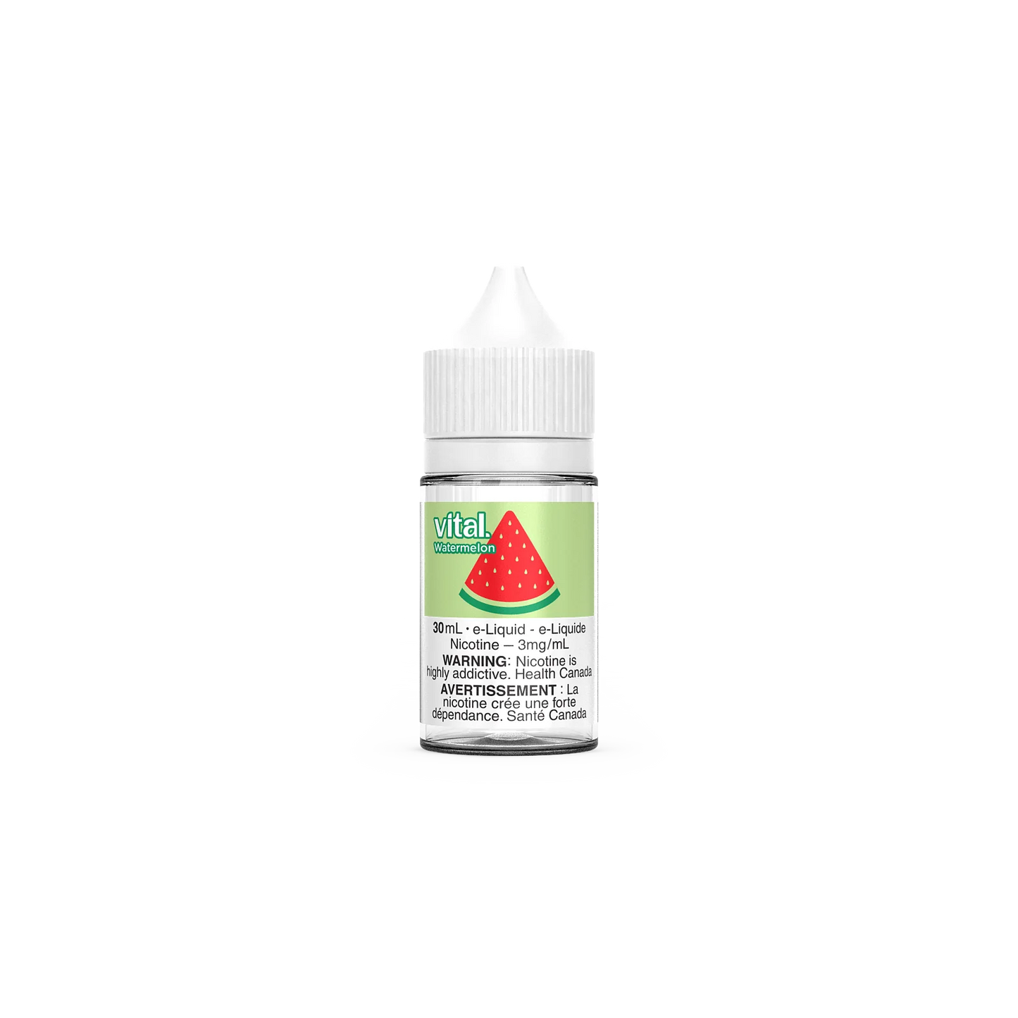 Vital Watermelon E-Liquid – 30mL bottle with 3mg nicotine for refillable vape devices