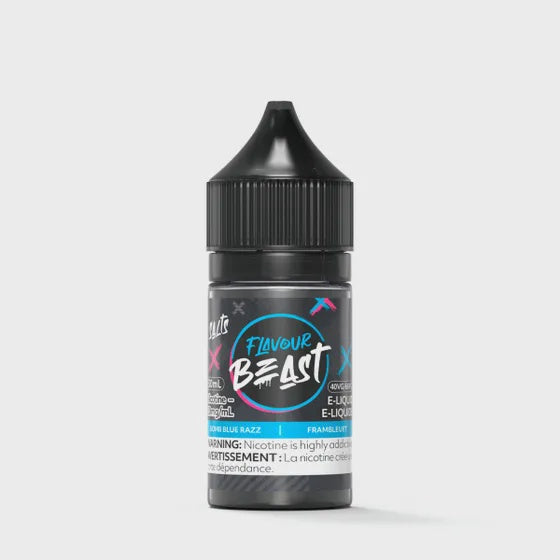 Flavour Beast E-Liquid – Bomb Blue Razz, intense blue raspberry flavour with a sweet and tangy twist, 30mL bottle with 20mg/mL nicotine salt