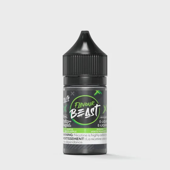 Flavour Beast E-Liquid – Green Apple, crisp and tangy green apple flavour, 30mL bottle with 20mg/mL nicotine salt