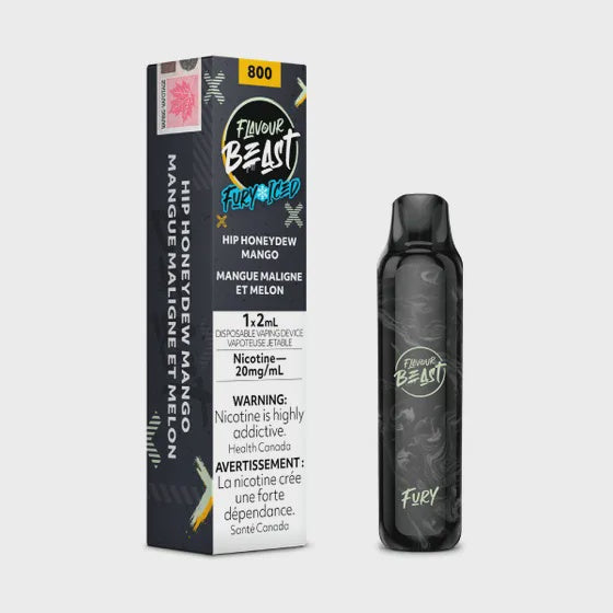 Flavour Beast Fury Disposable – Honey Mango, juicy mango layered with smooth honey tones, 20mg nicotine strength, up to 6000 puffs with mesh coil