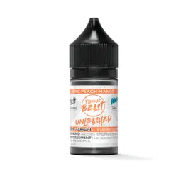 Flavour Beast Unleashed E-Liquid – Peach Mango, tropical mango paired with juicy peach, 30mL bottle with 20mg/mL nicotine salt