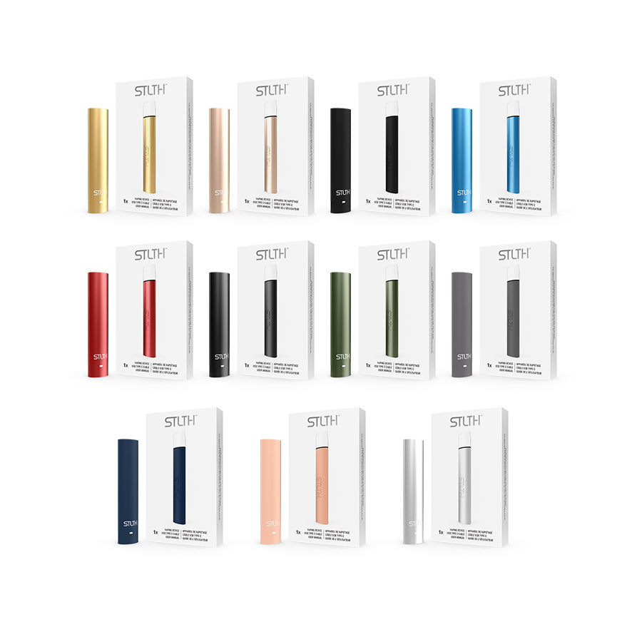 STLTH Vape Device – USB-C version, closed pod system with 470mAh battery, sleek and compact design, compatible with STLTH prefilled pods