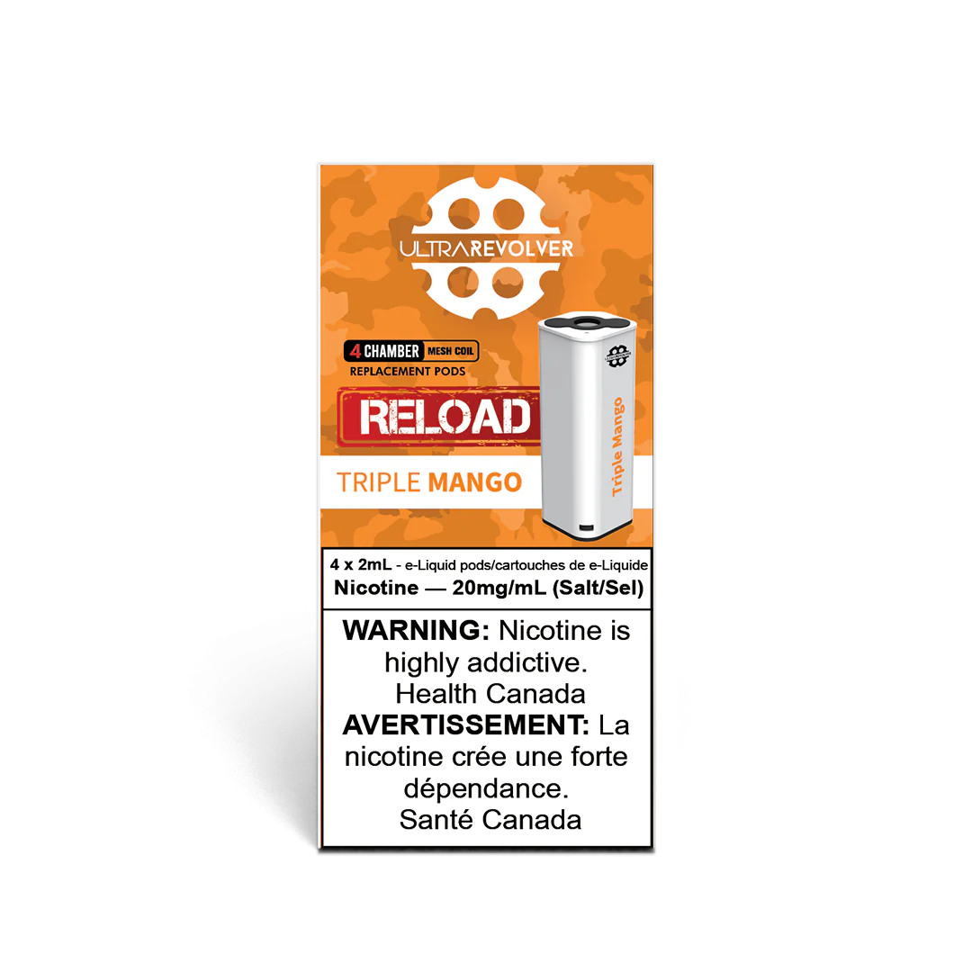 ULTRA REVOLVER - TRIPLE MANGO RELOAD PODS