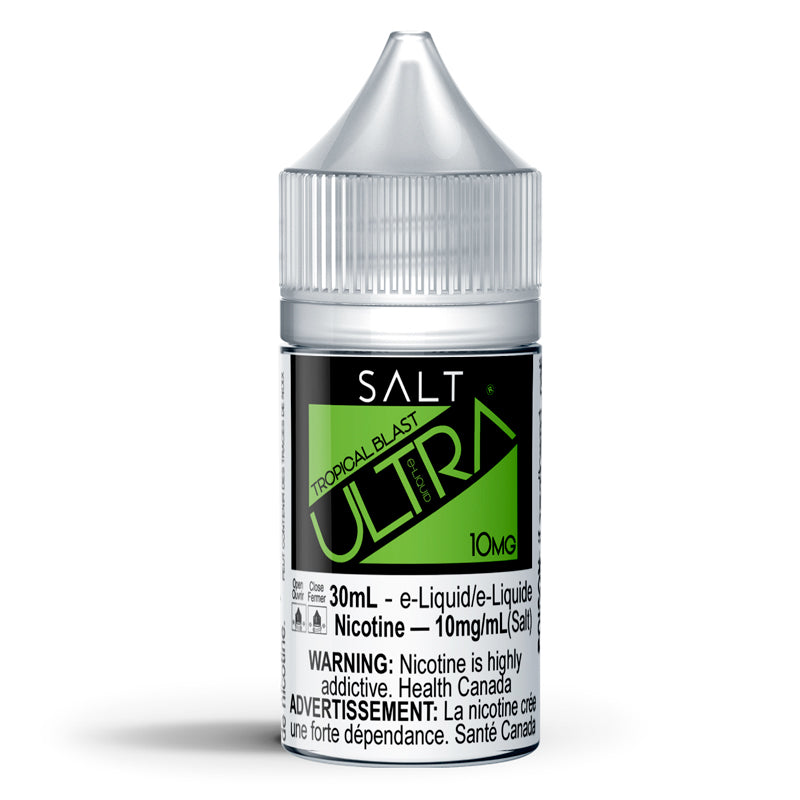 Tropical Blast by Ultra E-Liquid – Vibrant mix of tropical fruits with a smooth icy finish, 30mL bottle with 20mg nicotine salt