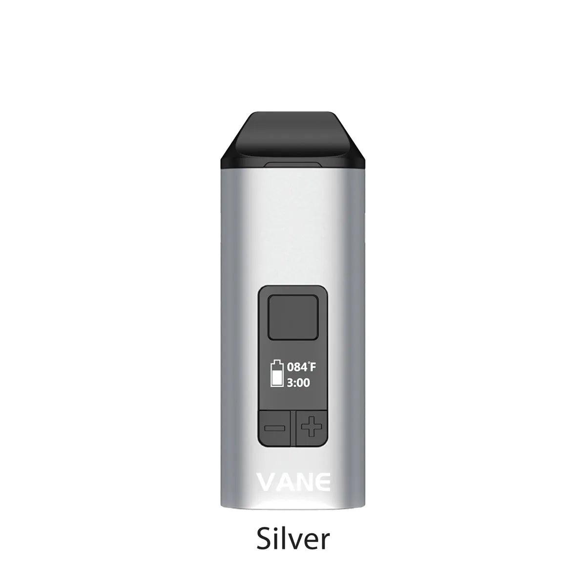 Yocan Vane Portable Vaporizer – Silver, compact dry herb vaporizer with ceramic chamber, OLED display, precision temperature control, and magnetic mouthpiece