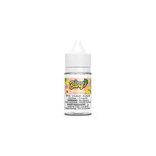 Banana Bang Pineapple Peach E-Liquid – Banana, pineapple, and peach E-Liquid, 30mL bottle with 3mg nicotine