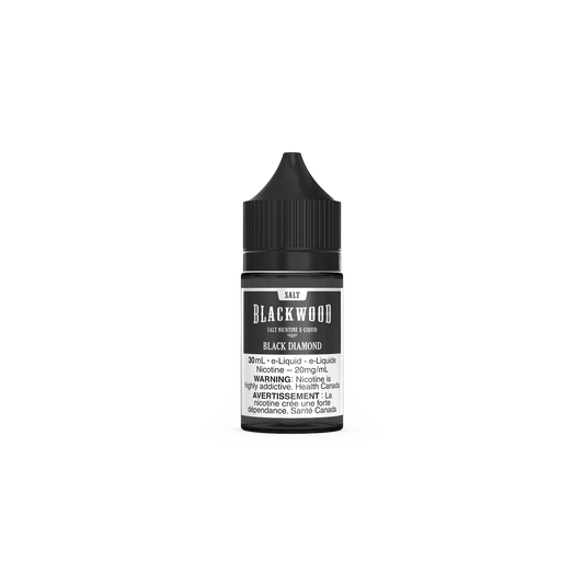 Blackwood Salts – Black Diamond, dark and refined tobacco profile with a bold finish, 30mL bottle with 20mg/mL nicotine salt