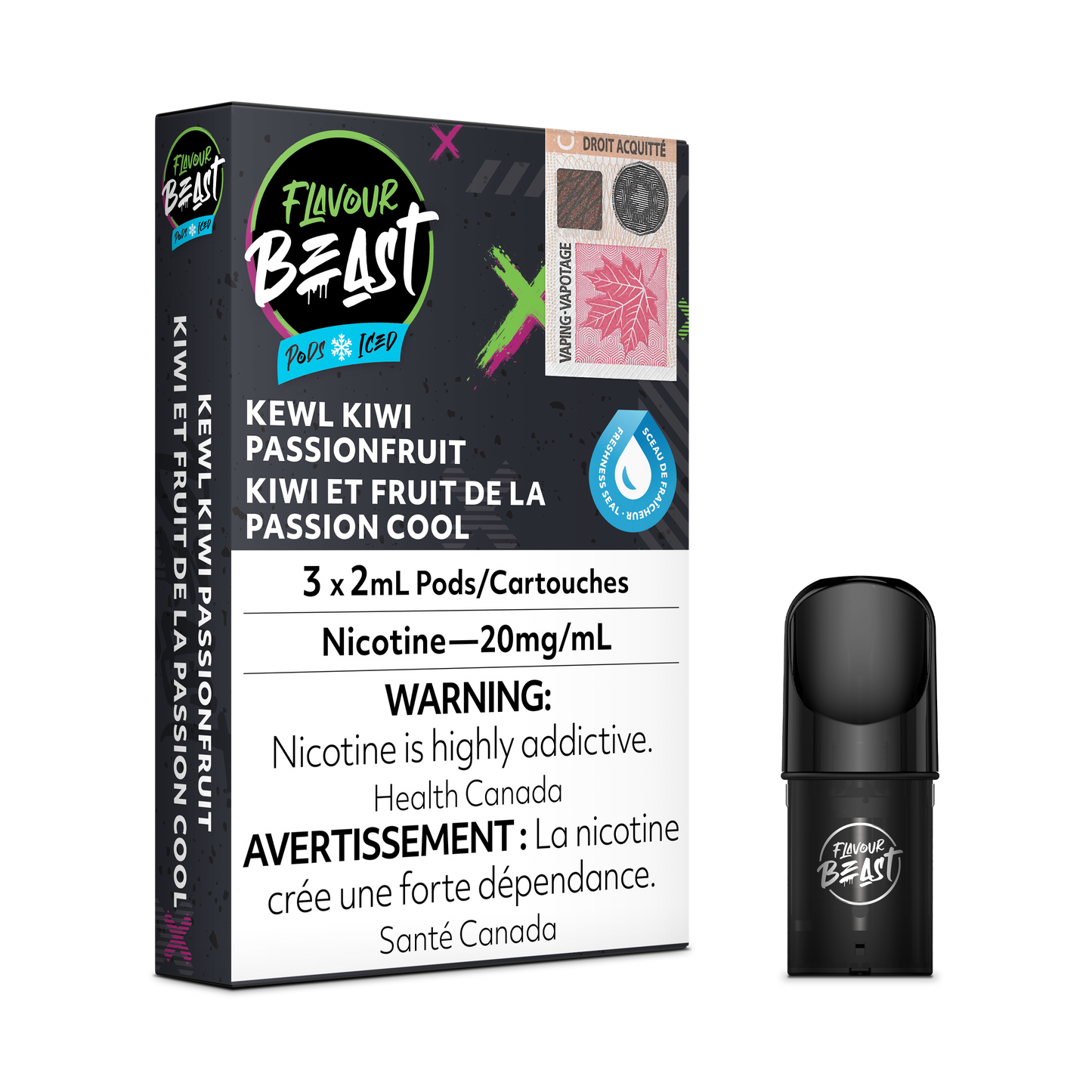 Kewl Kiwi Passionfruit Iced by Flavour Beast Pods