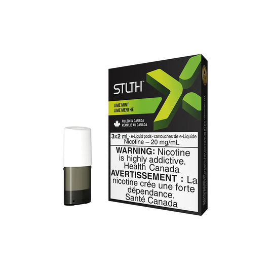 STLTH X Pod Pack – Lime Mint, zesty lime with a refreshing mint finish, 20mg nicotine salt pods for STLTH devices