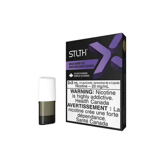 STLTH X Pod Pack – Mixed Berry Ice, 20mg nicotine salt pods for STLTH devices