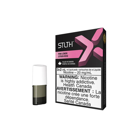 STLTH X Pod Pack – Pink Lemon, 20mg nicotine salt pods for STLTH devices