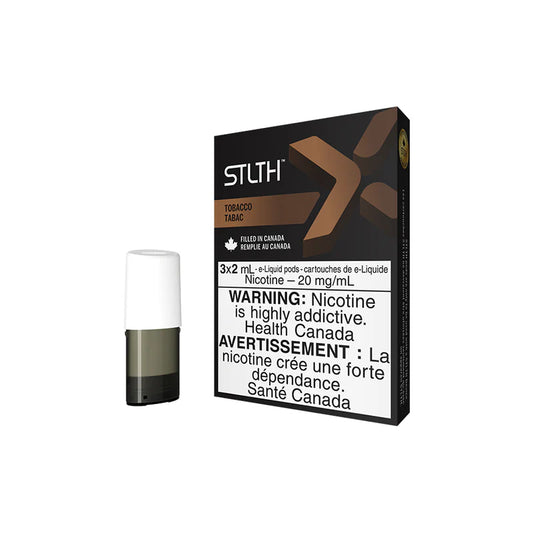 STLTH X Pod Pack – Tobacco, 20mg nicotine salt pods for STLTH devices
