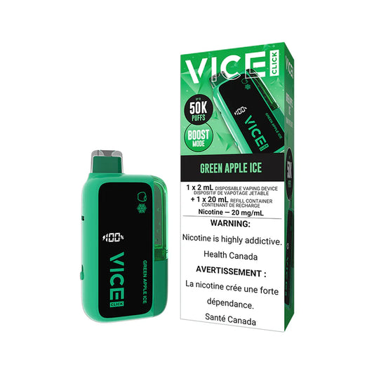 VICE CLICK DISPOSABLE 50K - GREEN APPLE ICE