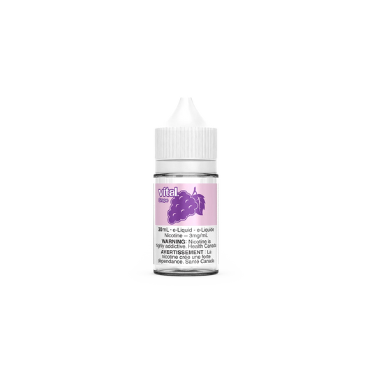 Vital Grape E-Liquid – 30mL bottle with 3mg nicotine for refillable vape devices
