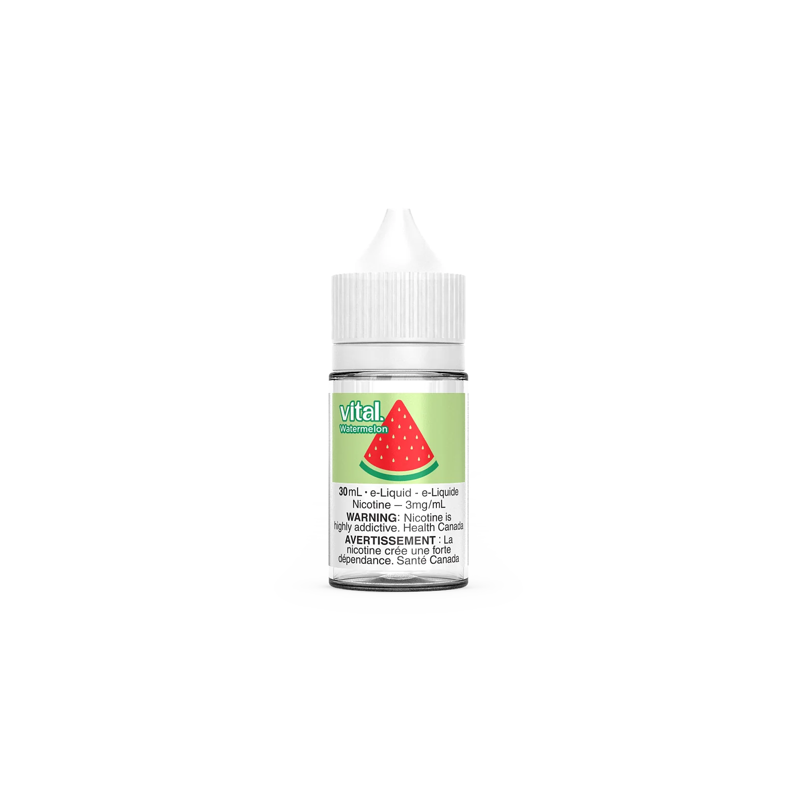 Vital Watermelon E-Liquid – 30mL bottle with 3mg nicotine for refillable vape devices